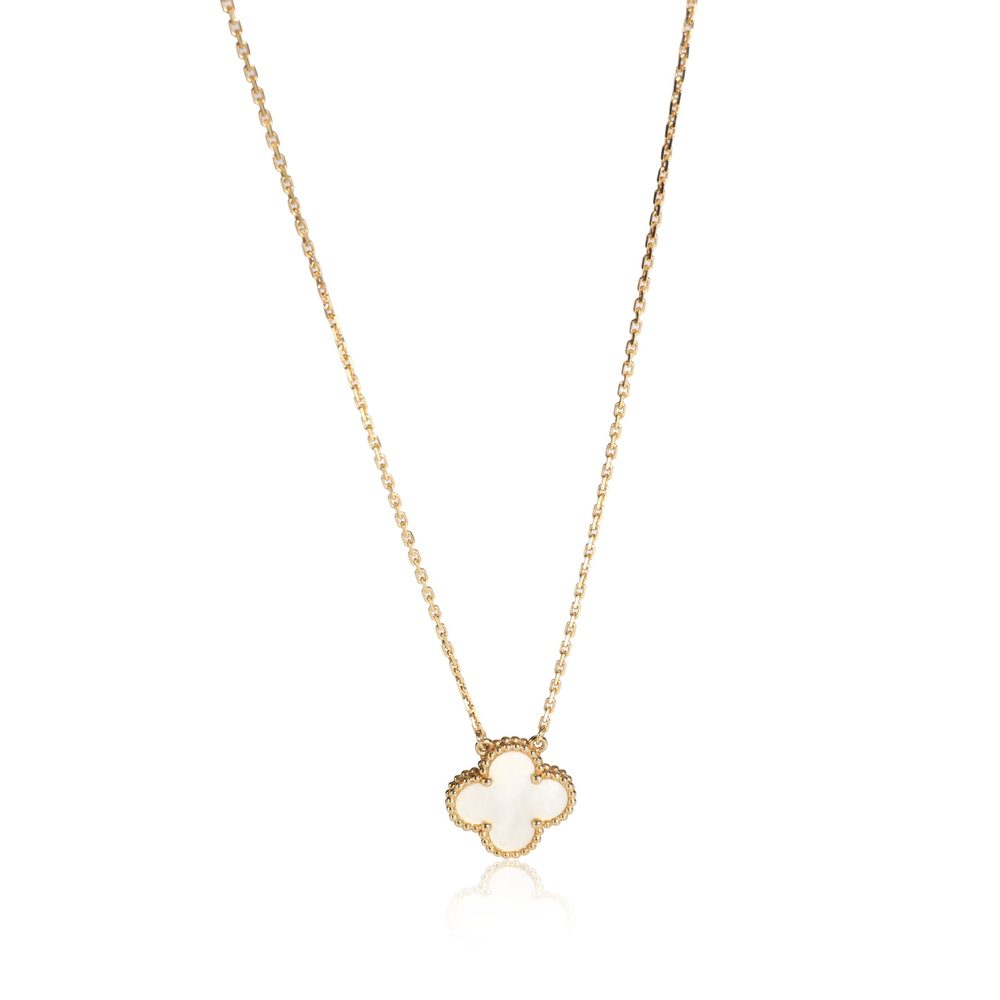 Van Cleef & Arpels Vintage Alhambra Mother Of Pearl Pendant in 18K Yellow Gold